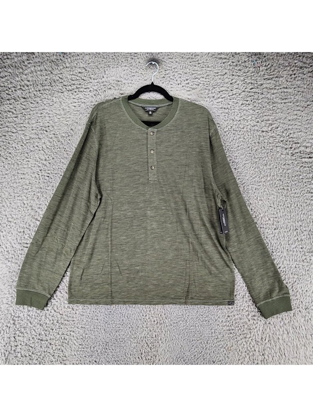 Liverpool Shirt Mens XL Green Long Sleeve Henley *NWT*